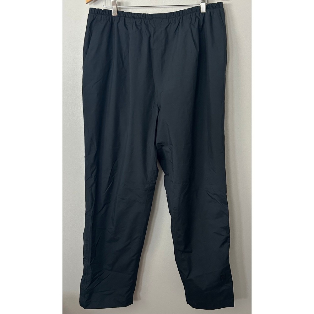 FootJoy DryJoys Pants Mens XL Black Waterproof Golf Lined Rain Wind Overpants